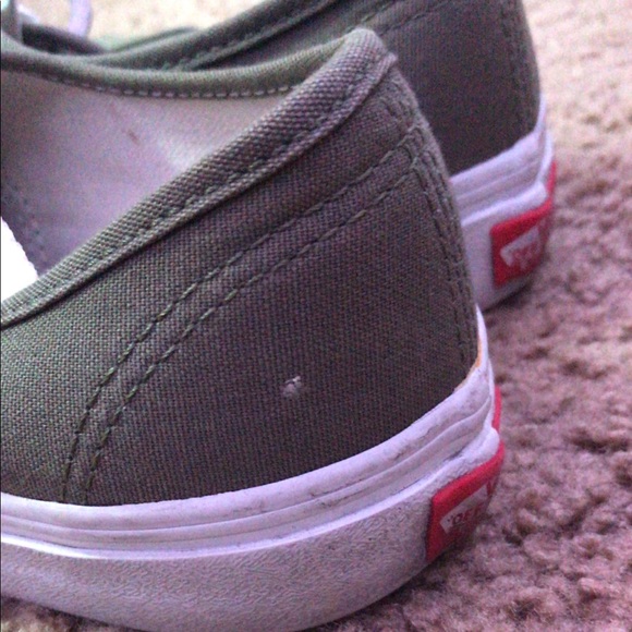 Vans Olive Green authentic low rise shoe - Picture 3 of 4